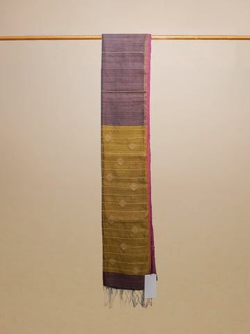 Purple And Green Bavan Booti Tussar Saree