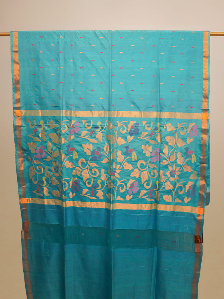 Sky Blue Upada Silk Saree