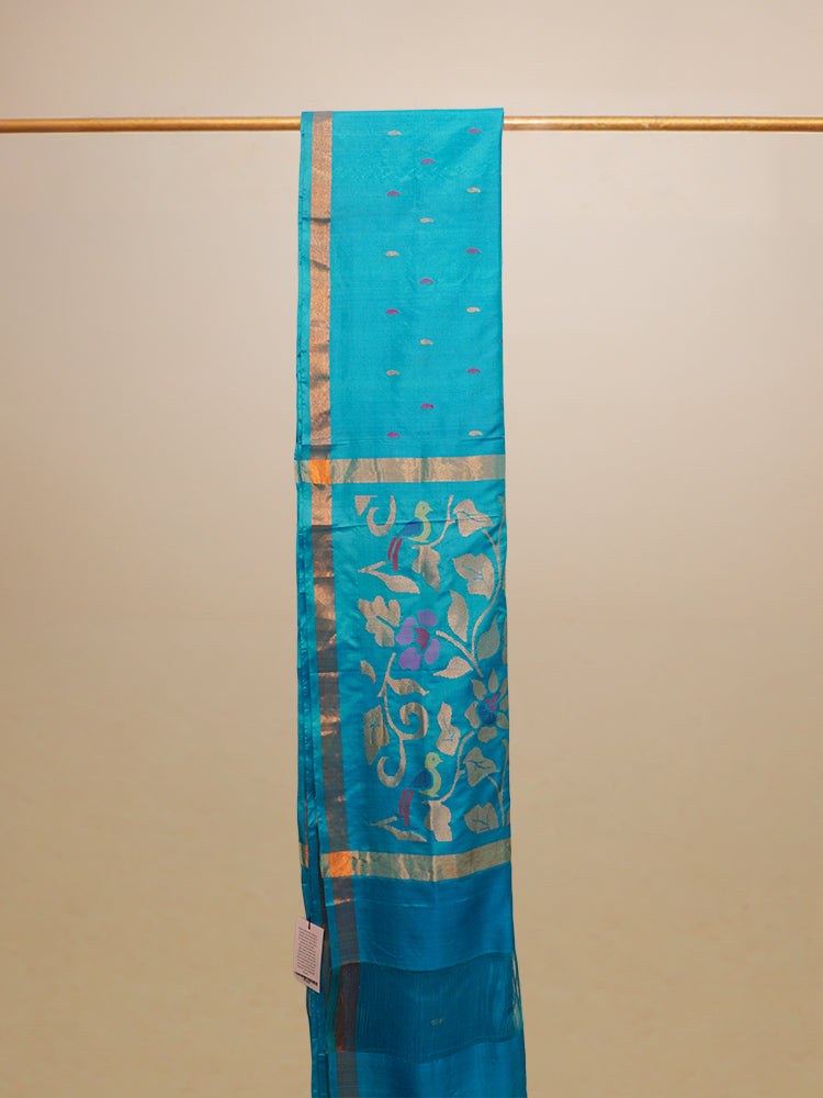 Sky Blue Upada Silk Saree