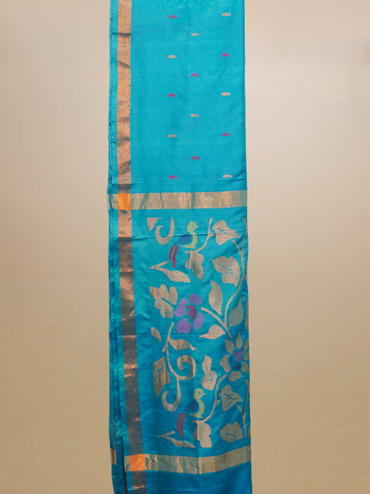 Sky Blue Upada Silk Saree