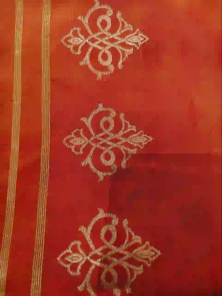 Orange Banarasi Silk Dupatta