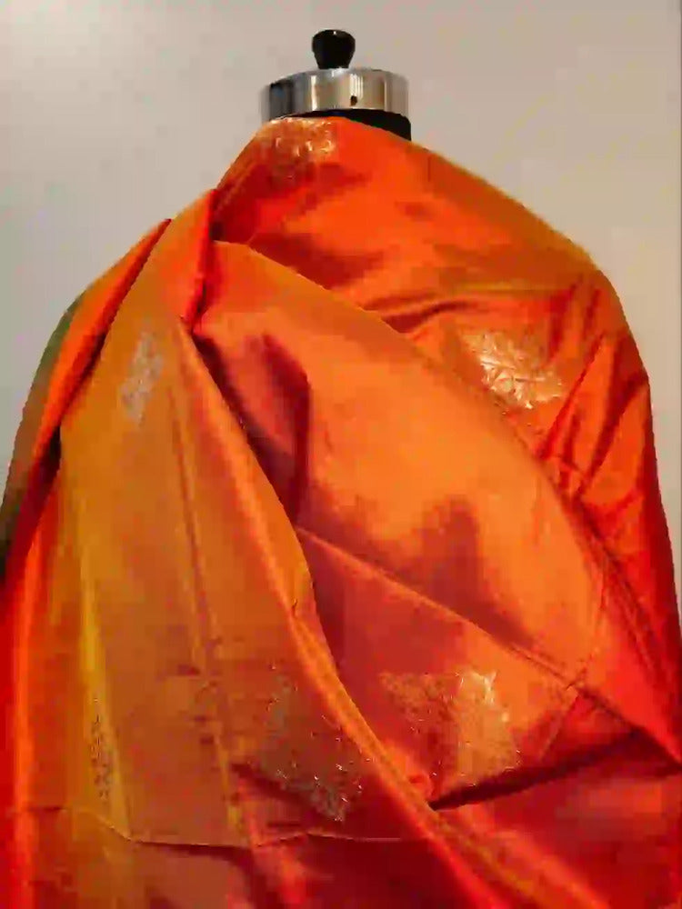 Orange Banarasi Silk Dupatta