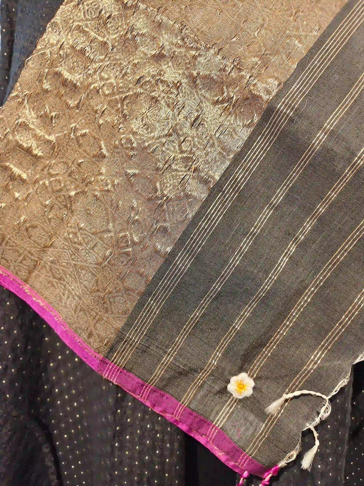 Black & Gold Zari Banarasi Dupatta
