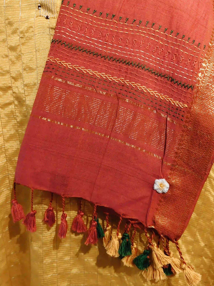 Orange Lambani Embroidered Dupatta