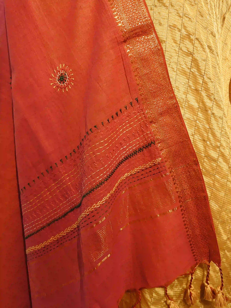 Orange Lambani Embroidered Dupatta