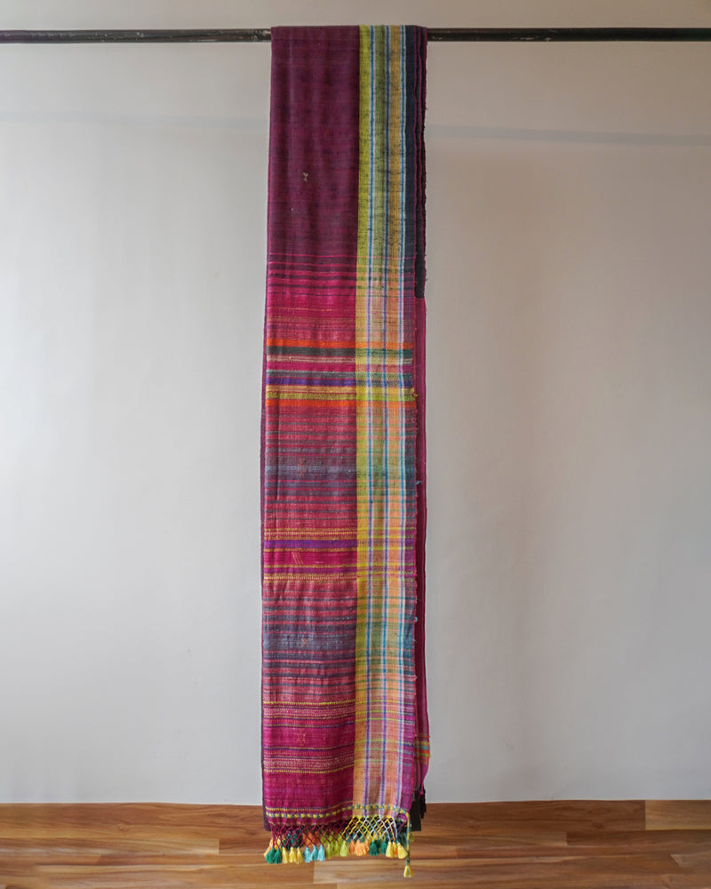 Magenta Tussar Bhujodi Saree