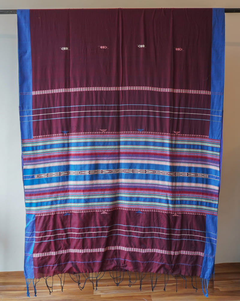 Purple Mayurbhanj Cotton Saree