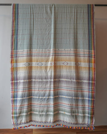 Sea Green Kala Cotton Bhujodi Saree