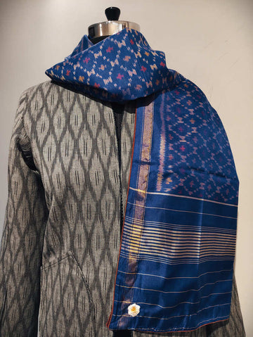 Blue Patola Silk Stole