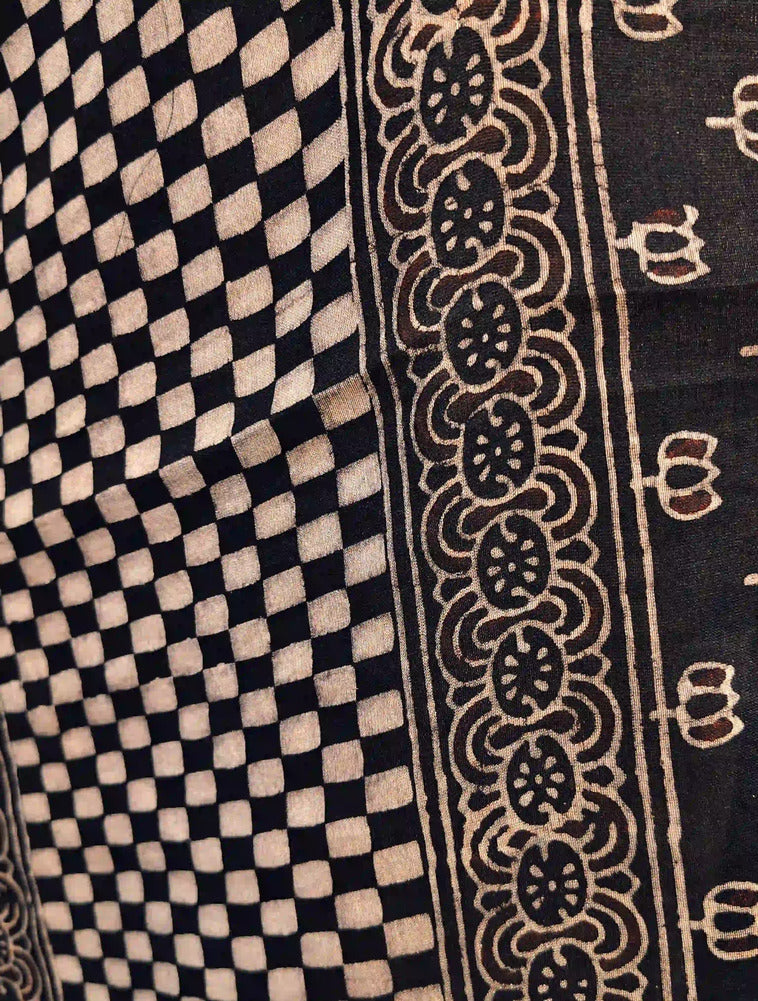 Black Ajrakh Dupatta