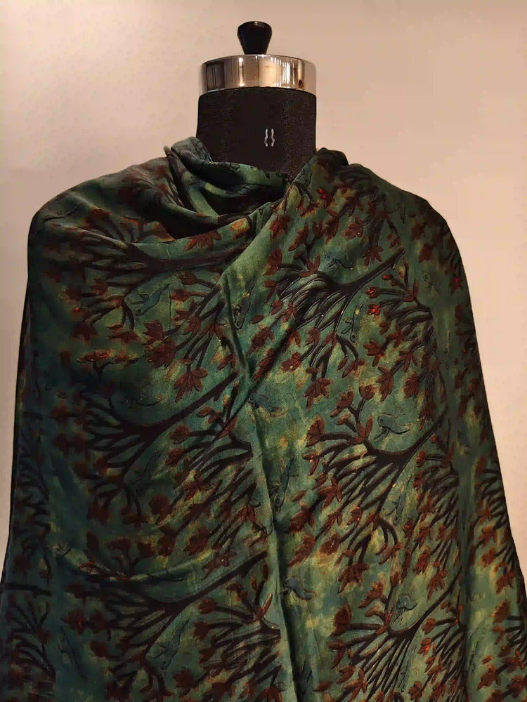 Black Dabu Print Dupatta