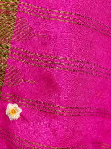 Pink Assam Silk Dupatta