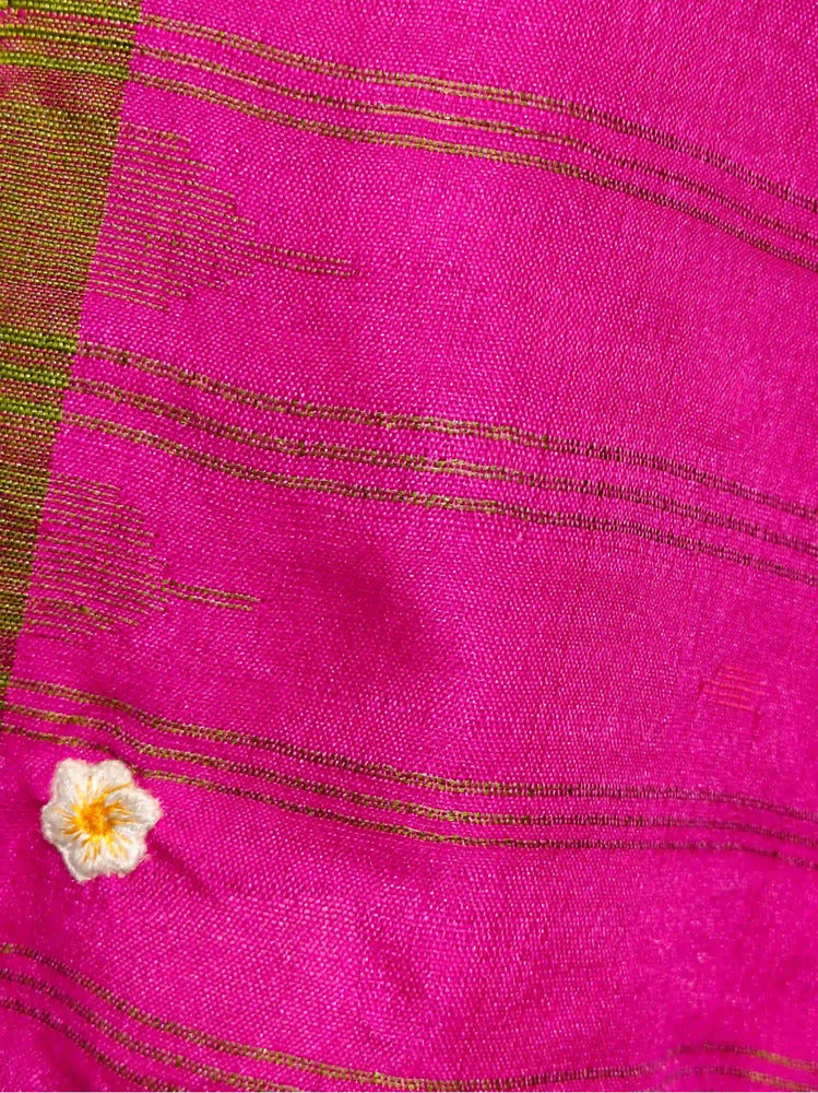 Pink Assam Silk Dupatta