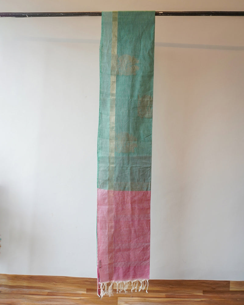 Light Green Tamil Nadu South Cotton Saree