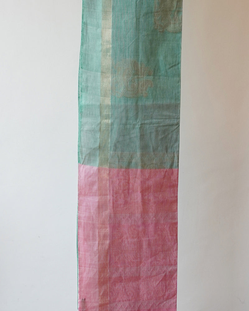Light Green Tamil Nadu South Cotton Saree