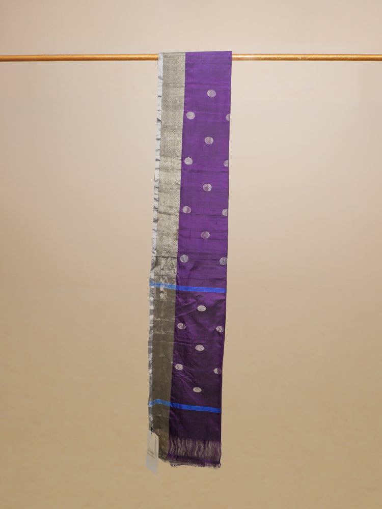 Dark Purple Upada Silk Saree