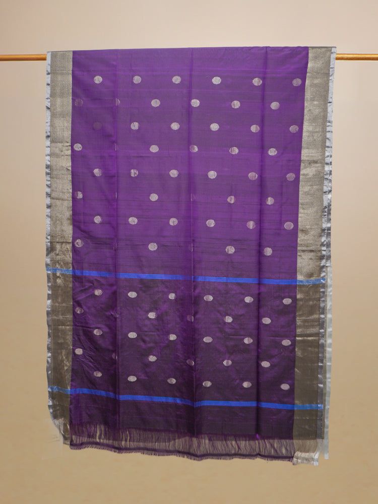 Dark Purple Upada Silk Saree