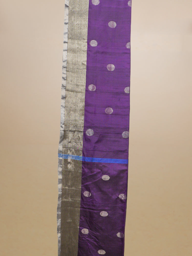 Dark Purple Upada Silk Saree