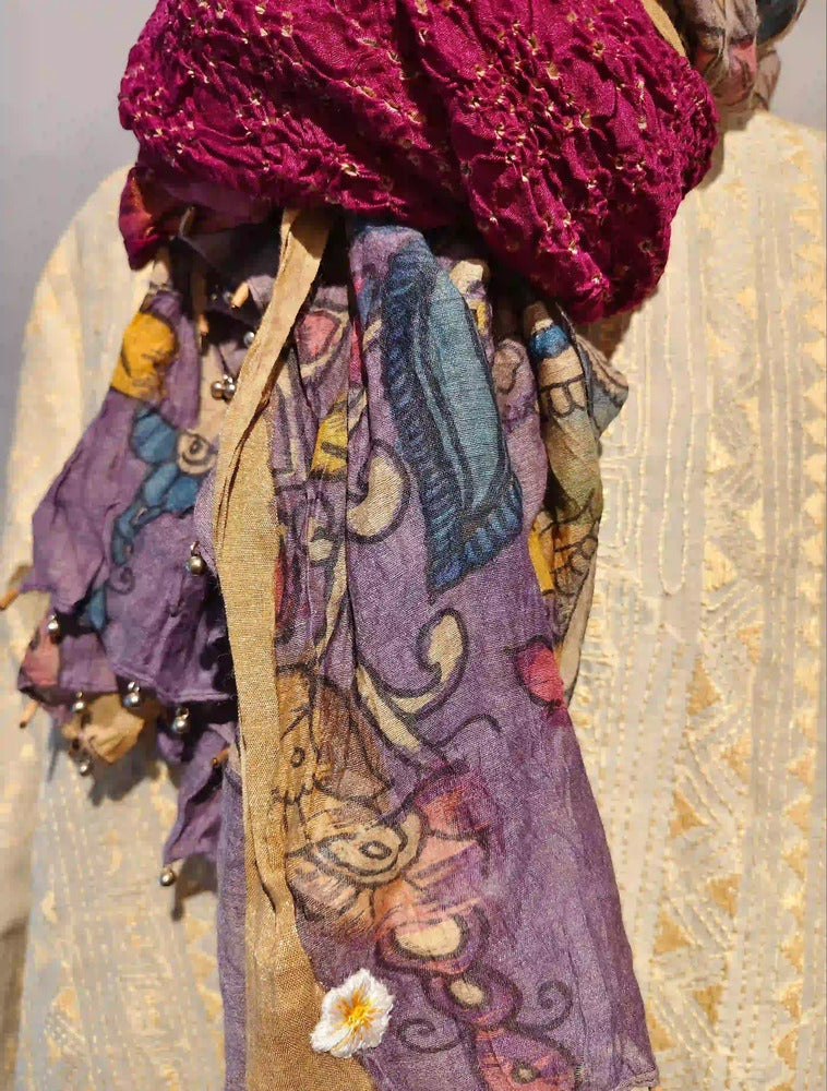Pink Rai Bandani & Kalamkari Dupatta