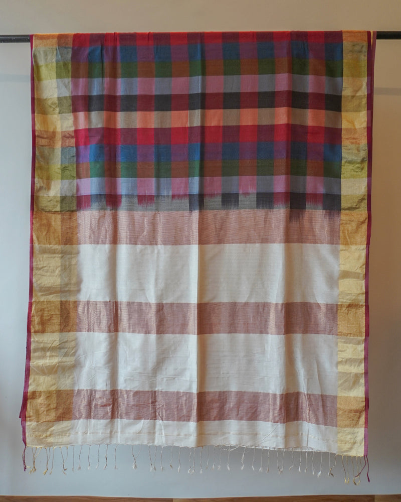 Chanderi Multi Colour Saree
