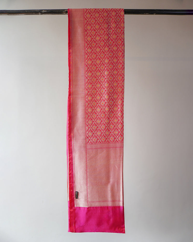 Pink Banarasi Silk Saree