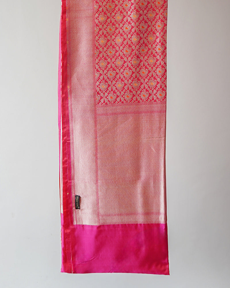 Pink Banarasi Silk Saree