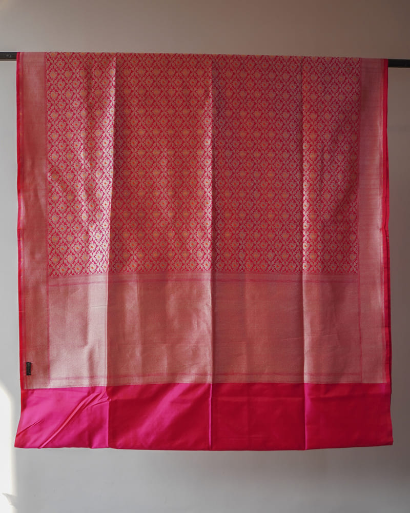Pink Banarasi Silk Saree