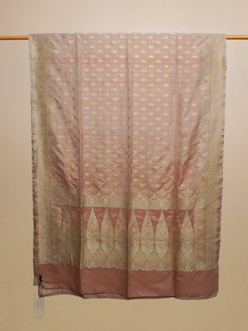 Pastel Pink Banarasi Silk With Zari Saree