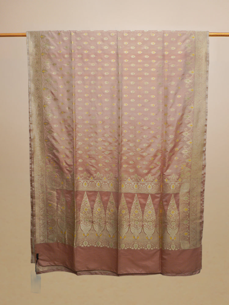 Pastel Pink Banarasi Silk Saree