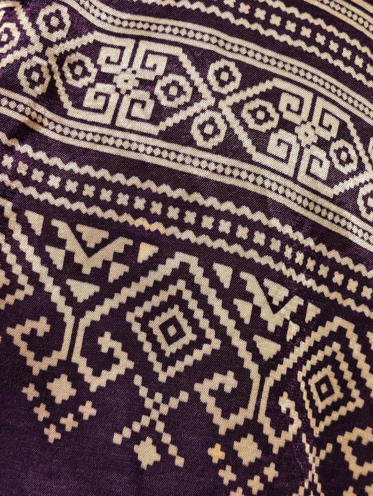 Purple Mashru Stole