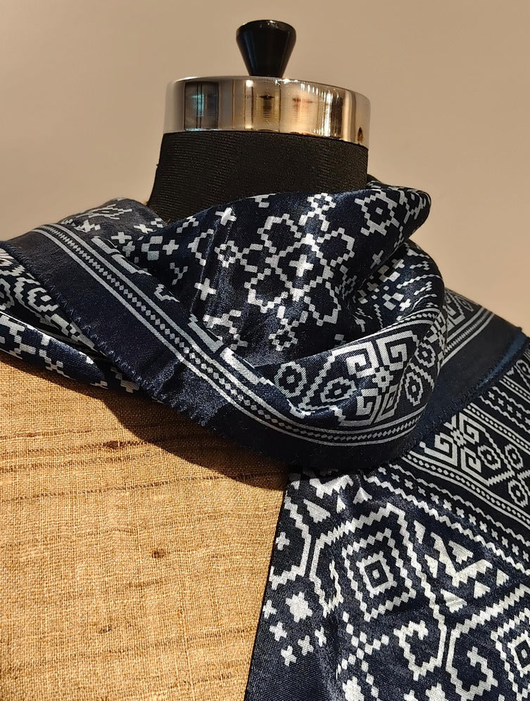 Blue Mashru Stole