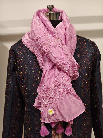 Light Pink Rai Bandani Stole