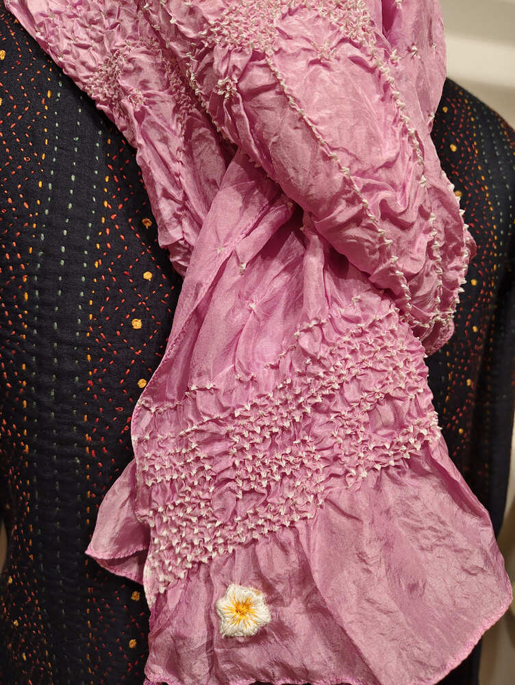 Light Pink Rai Bandani Stole