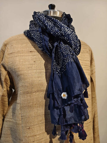 Blue Rai Bandani Stole