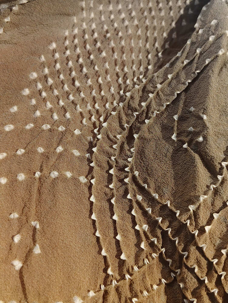 Rust & Grey Rai Bandani Stole