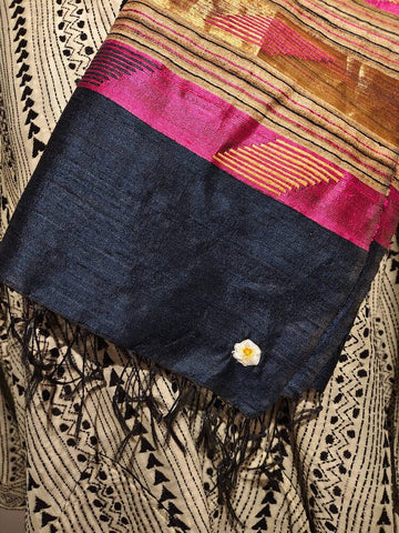 Navy Blue Bawan Buti Dupatta