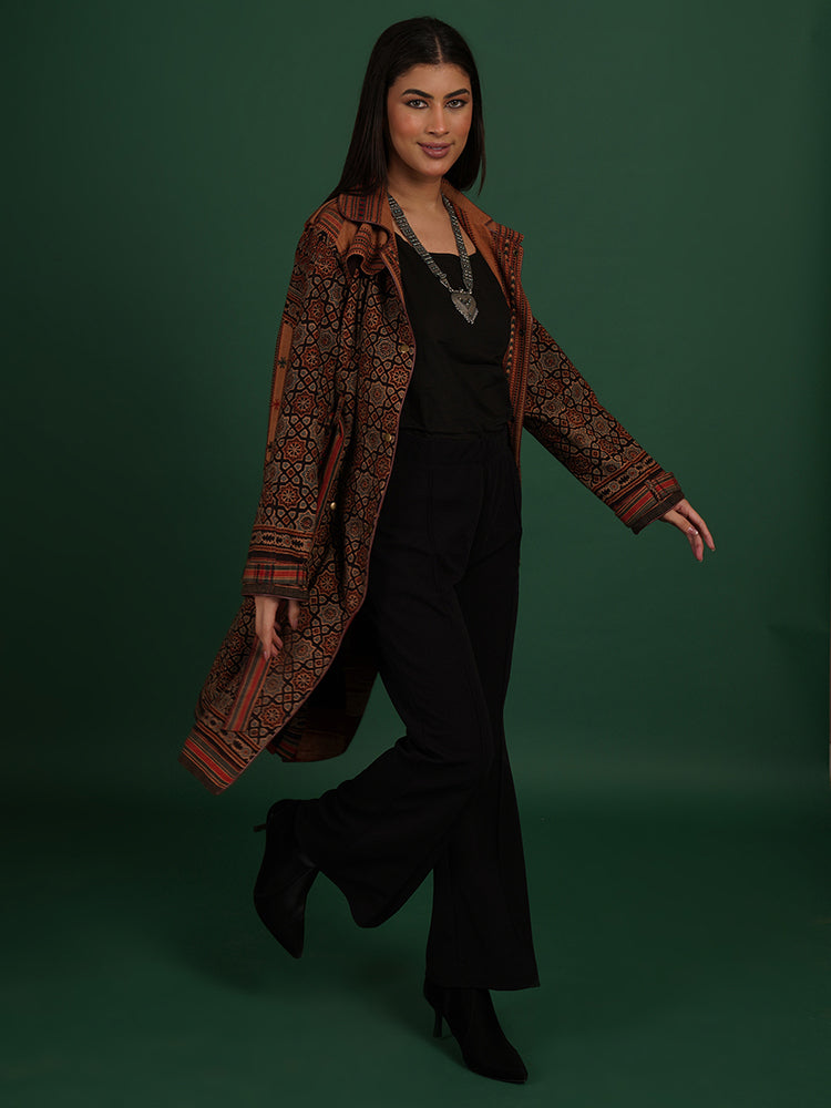 BROWN BHUJUDI AZRAK AZRAK TRENCH JACKET