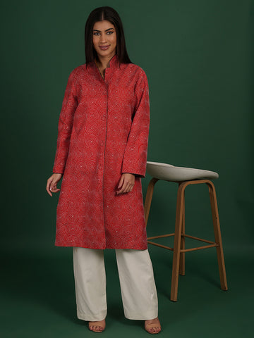 REDISH KANTHA IKAT COTTON LONG JACKET