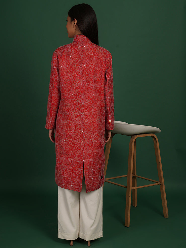 REDISH KANTHA IKAT COTTON LONG JACKET