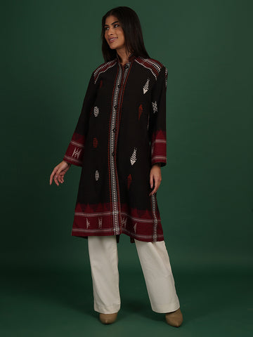 KOTPAD IKAT COTTON LONG JACKET