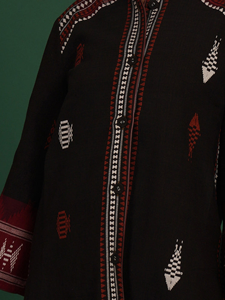 KOTPAD IKAT COTTON LONG JACKET
