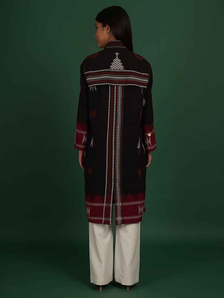 KOTPAD IKAT COTTON LONG JACKET