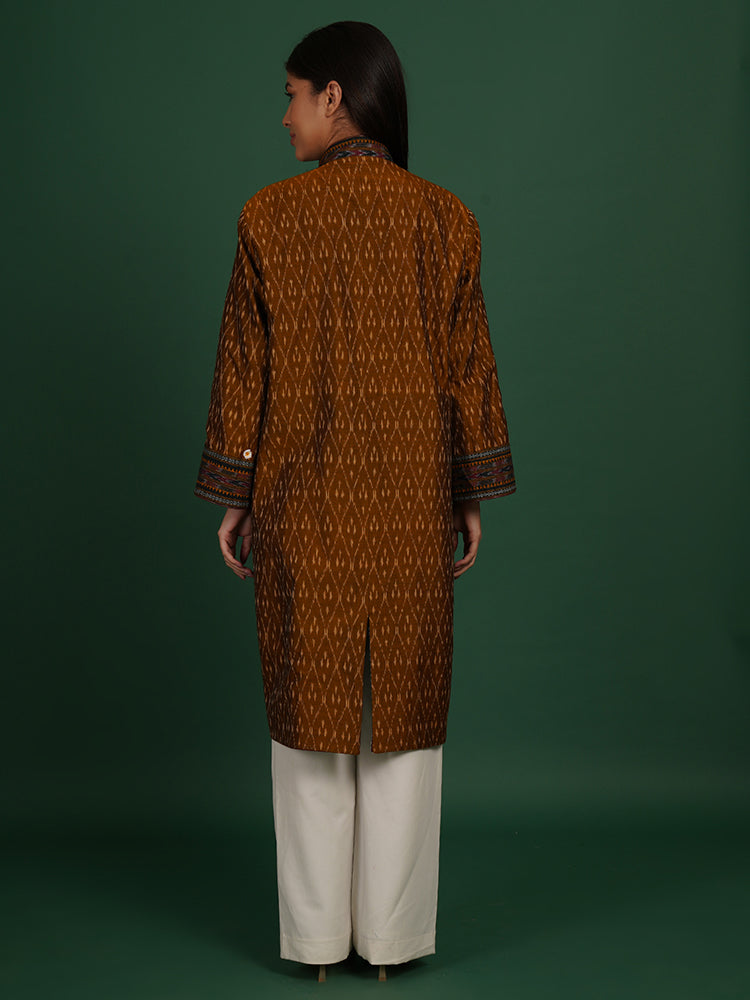 KOTPAD IKAT COTTON LONG JACKET