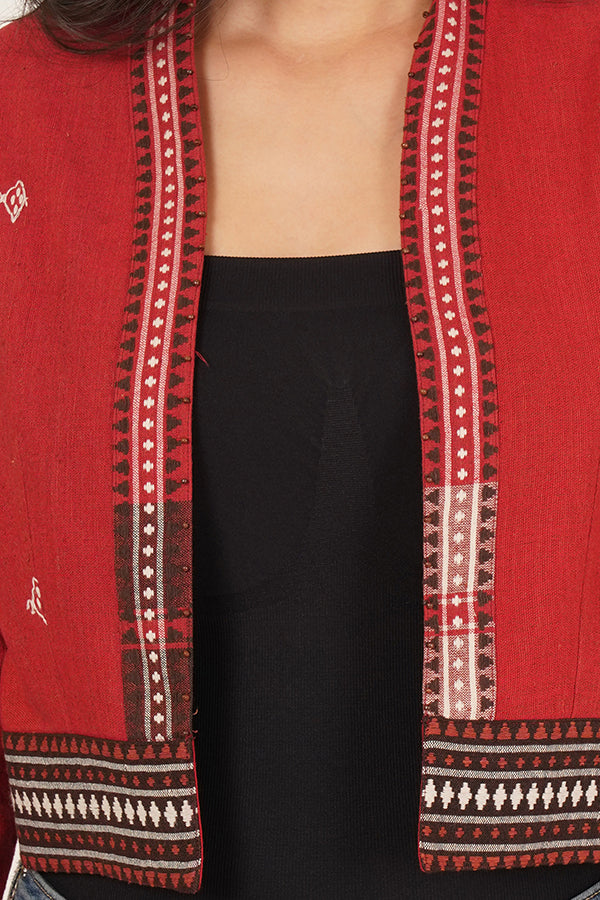 RADISH RED KOTPAD KOTPAD CROP JACKET
