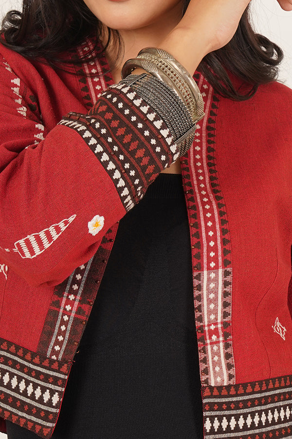 RADISH RED KOTPAD KOTPAD CROP JACKET