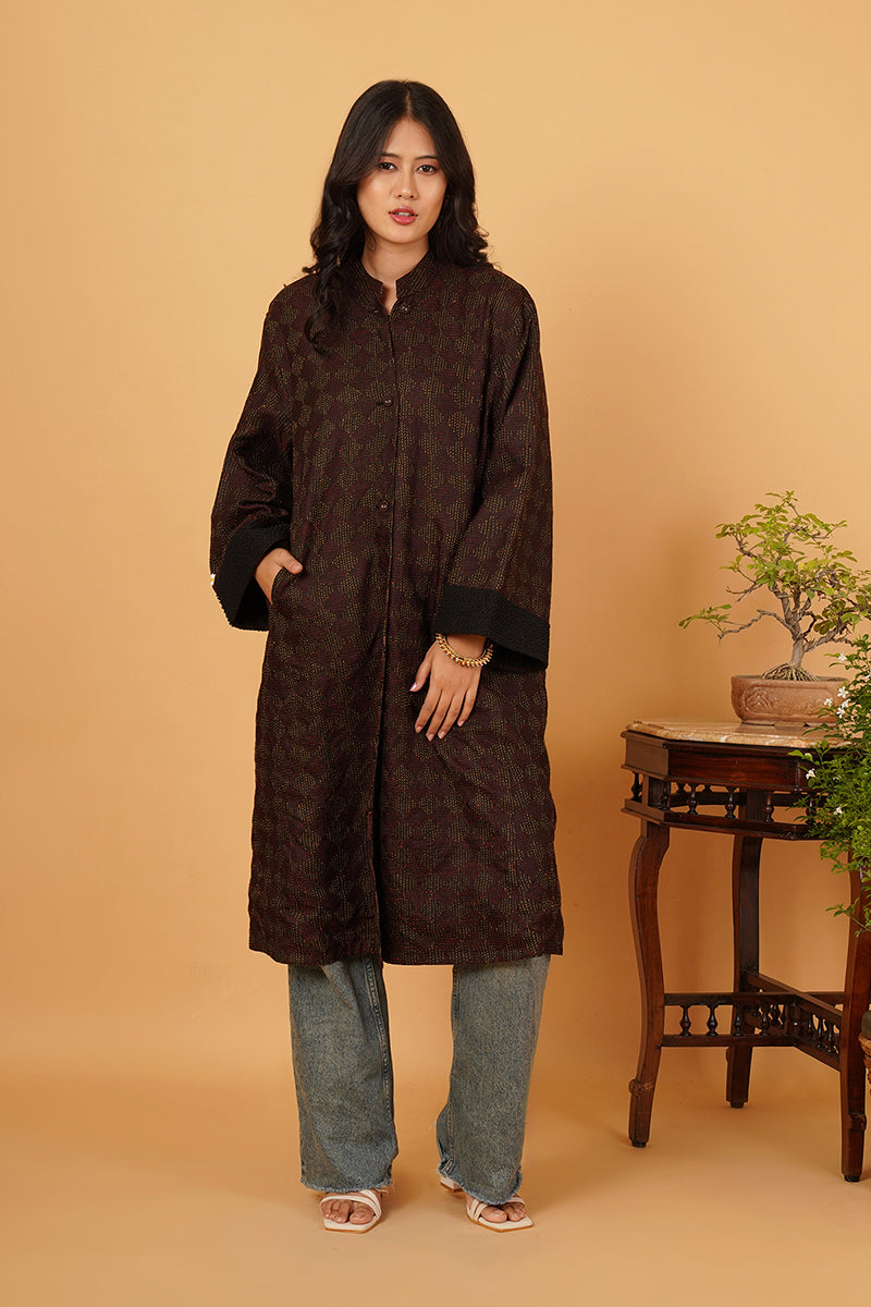 BROWN KANTHA LONG JACKET