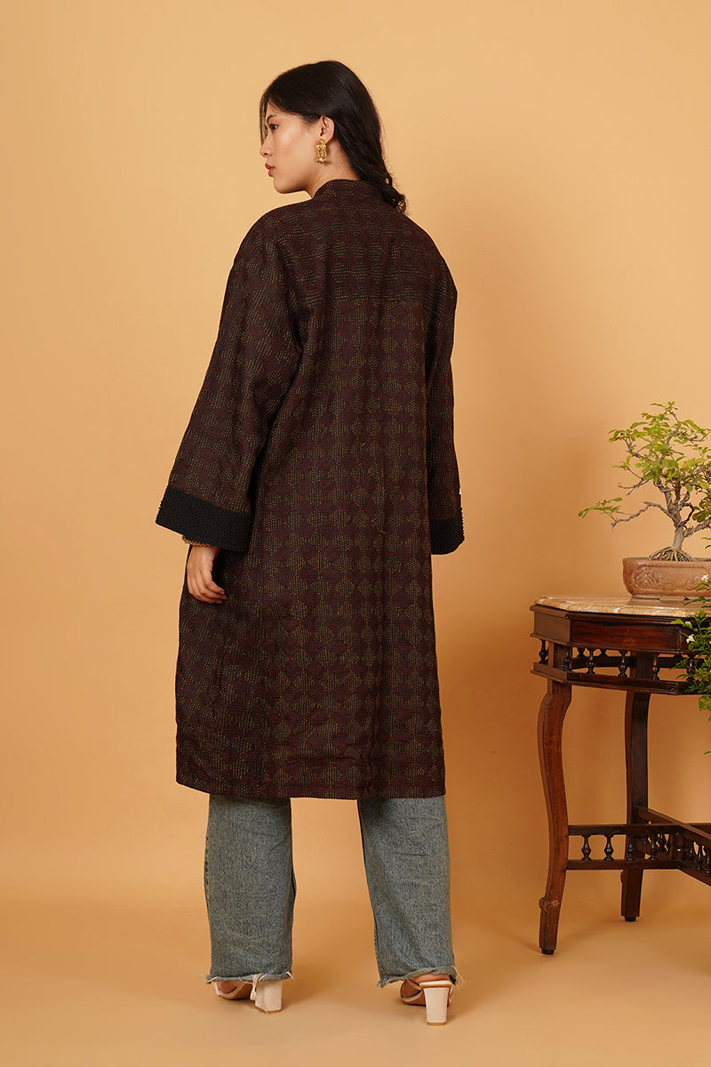 BROWN KANTHA LONG JACKET
