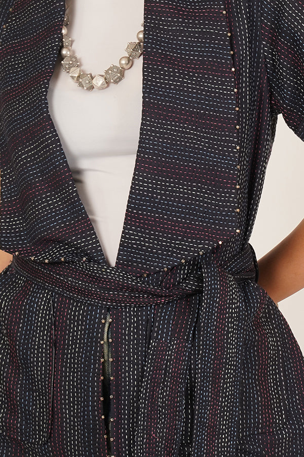 BLUE KANTHA JACKET