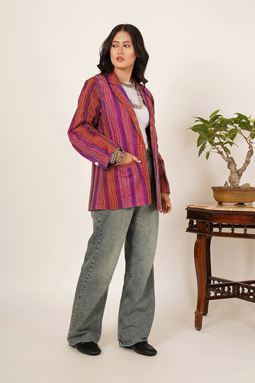 PINK KANTHA SHORT JACKET