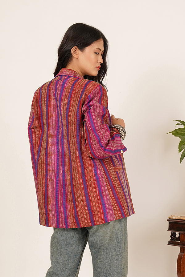 PINK KANTHA SHORT JACKET
